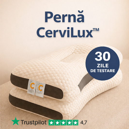 Pernă CerviLux™ - Redescoperă plăcerea de a dormi fără dureri